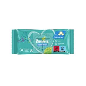 PAMPERS Fresh Clean, törlőkendő, 52 db