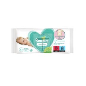 PAMPERS Sensitive Feuchttücher, 52 Stück