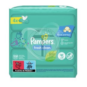 PAMPERS Fresh Clean Feuchttücher, 4 x 52 Stück, 208 Stück