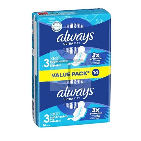 ALWAYS Ultra Super Extra, Damenbinden, Größe: 3, 14 Stück