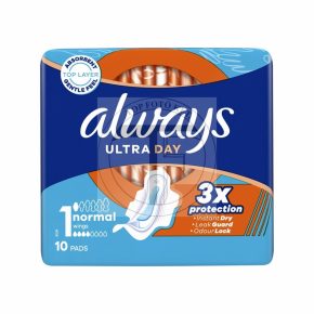 ALWAYS Ultra Day Normal, Damenbinden, Größe: 1, 10 Stück