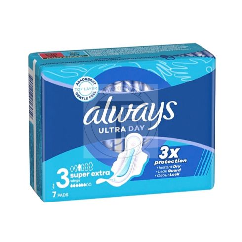 ALWAYS Ultra Super Extra, Damenbinden, Größe: 3, 7 Stück
