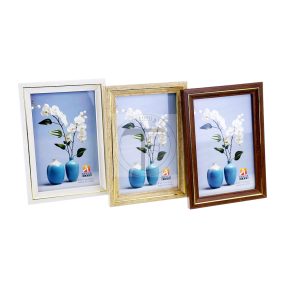 Bilderrahmen aus Kunststoff in Holzoptik, 10 x 15 cm