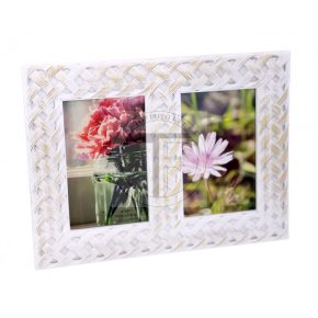 Műanyag montázs (dupla) képkeret  2x10x15 cm