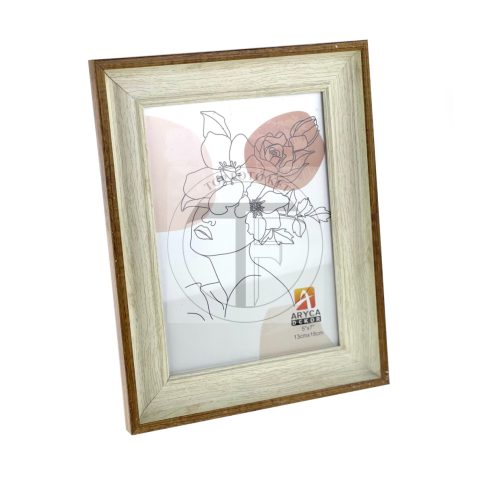 Fa hatású műanyag képkeret 10x15 cm