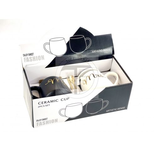 Porcelán bögre szett, PRINCE & PRINCESS