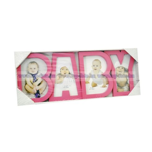 Baby műanyag montázs képkeret 17x47 cm 