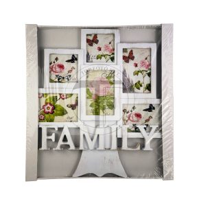 Műanyag montázs (több képes) családfa képkeret  