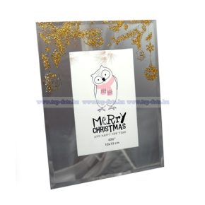 Karácsonyi tükrös üveg képkeret 10x15 cm