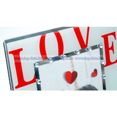 Színes üveg képkeret 10x15 cm