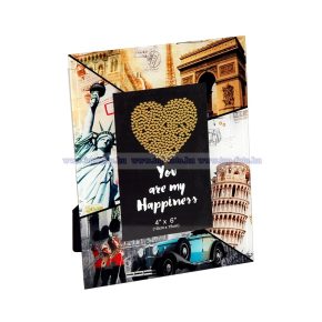 Színes üveg képkeret 10x15 cm