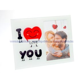 Színes üveg képkeret 10x15 cm