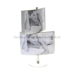 Matt ezüst fém quattro képkeret 10x15 cm 