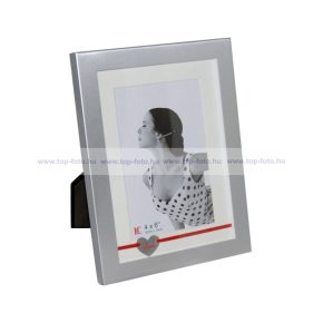 Matt ezüst fém képkeret 10x15 cm