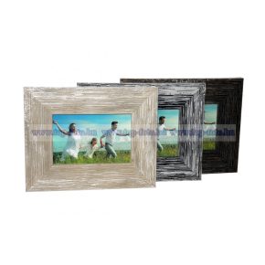 Fa hatású műanyag képkeret 10x15 cm