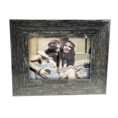 Fa hatású műanyag képkeret 10x15 cm