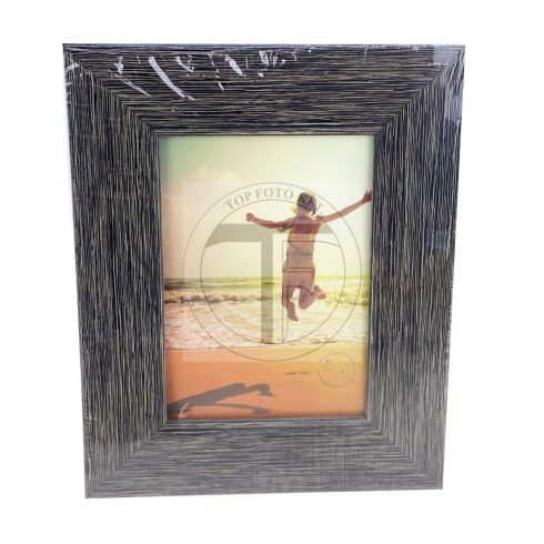 Fa hatású műanyag képkeret 10x15 cm