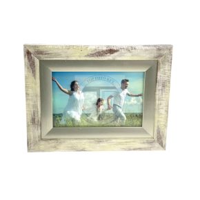 Fa hatású műanyag képkeret 10x15 cm