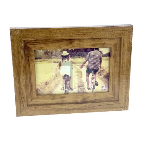 Fa hatású műanyag képkeret 10x15 cm