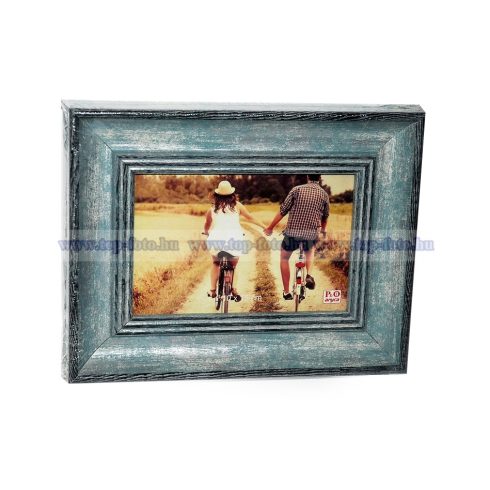 Fa hatású műanyag képkeret 15x20 cm