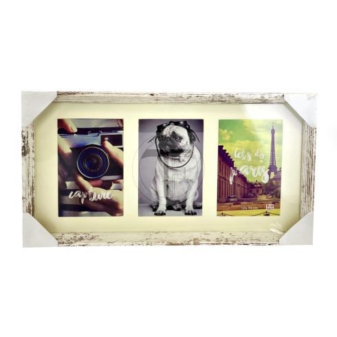 Holzbilderrahmen mit Passepartout 3/10x15 cm (22x42x3cm)