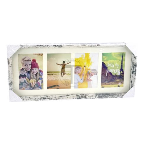 Holzbilderrahmen mit Passepartout 4/10x15 cm (22x50x3cm)