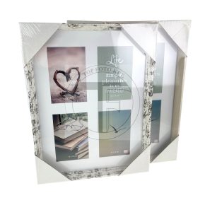 Holzbilderrahmen mit Passepartout 4/10x15 cm (32x42x3cm)