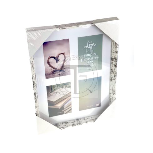 Holzbilderrahmen mit Passepartout 4/10x15 cm (32x42x3cm)