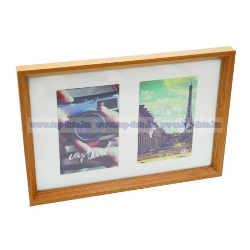 Fa képkeret paszpartuval 22x32 cm