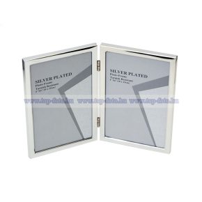 Krómozott fém dupla képkeret 15x20 cm/2 db