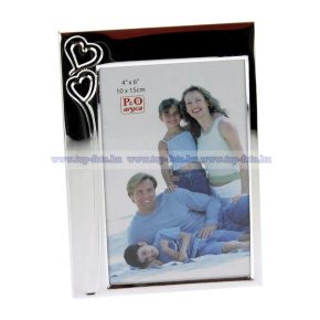 Krómozott fém szívecskés képkeret 13x18 cm