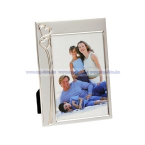 Krómozott fém színű szívecskés képkeret 13x18 cm