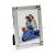 Matt ezüst fém képkeret króm díszítéssel 13x18 cm