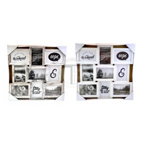 MDF fa montázs képkeret 45x45 cm (9/10x15 cm)