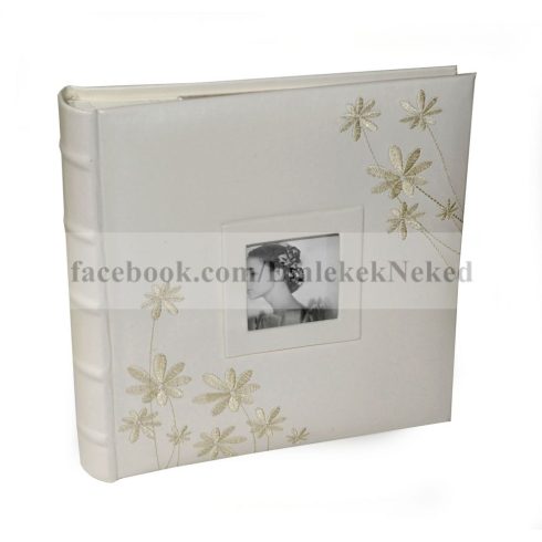 Bőrhatású bedugós esküvői fotóalbum melléírhatós 10x15 cm/200 db