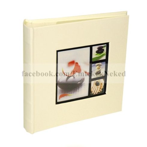 Bőrhatású bedugós (zsebes), melléírhatós fotóalbum 10x15 cm/200 db