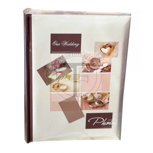 Esküvői bedugós (zsebes), memócsíkos fotóalbum 10x15 cm/200 db