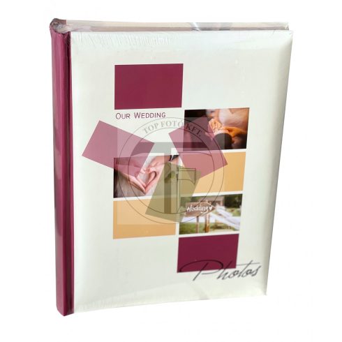 Esküvői bedugós (zsebes), memócsíkos fotóalbum 10x15 cm/200 db