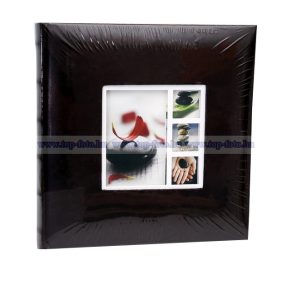   Bőrhatású, hagyományos, beragasztós (fotósarkos) fotóalbum 24x24 cm 60 oldal