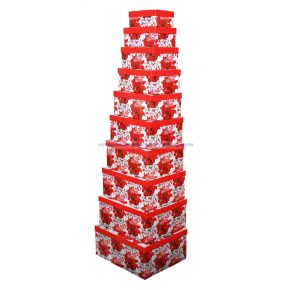 Karácsonyi ajándékdoboz szett 10 db/ szett