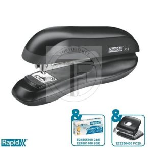   Tűzőgép, 24/6, 30 lap, RAPID "F16 Fashion", fekete