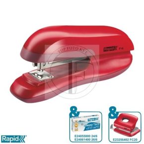   Tűzőgép, 24/6, 30 lap, RAPID "F16 Fashion", meggyvörös