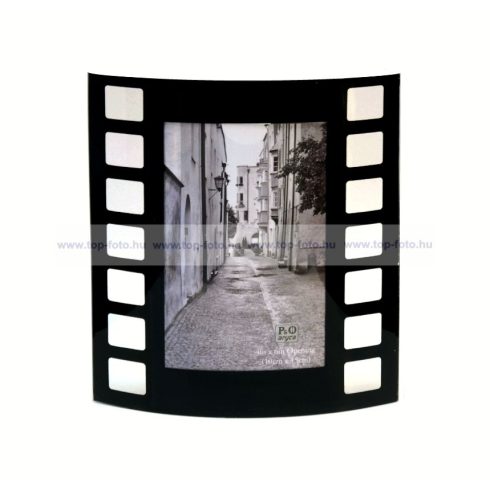 Álló hajlított üveg képkeret 10x15 cm  "film"