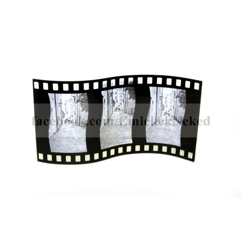 Álló hajlított tripla üveg képkeret 10x15 cm/3 db "film"