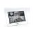 Fekvő hajlított üveg képkeret ezüst szegéllyel 10x15 cm