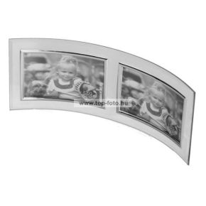 Fekvő hajlított dupla üveg képkeret 13x18 cm/2 db