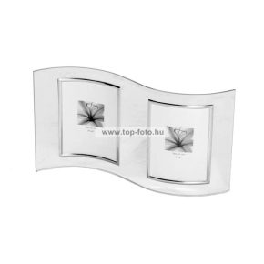 Álló hullámos dupla üveg képkeret 10x15 cm