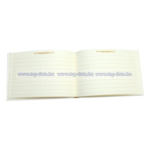 Bőrhatású esküvői vendégkönyv 18x25 cm