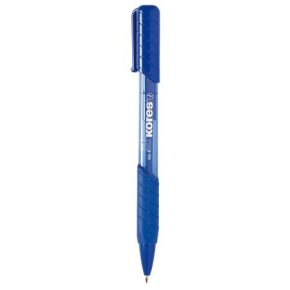   Golyóstoll, 0,7 mm, nyomógombos, háromszögletű, KORES "K6-F", kék