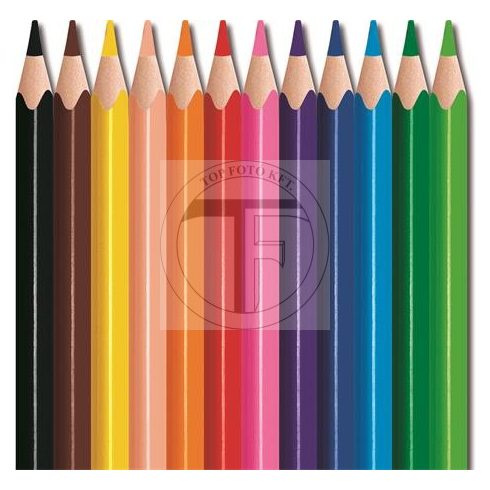 Színes ceruza készlet, háromszögletű, MAPED "Mini Color'Peps Strong", 12 különböző szín